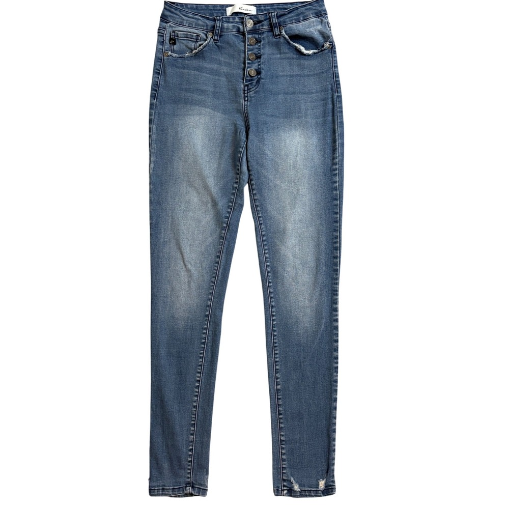 KanCan Jeans Womens 7/27  Skinny Button Fly Distressed